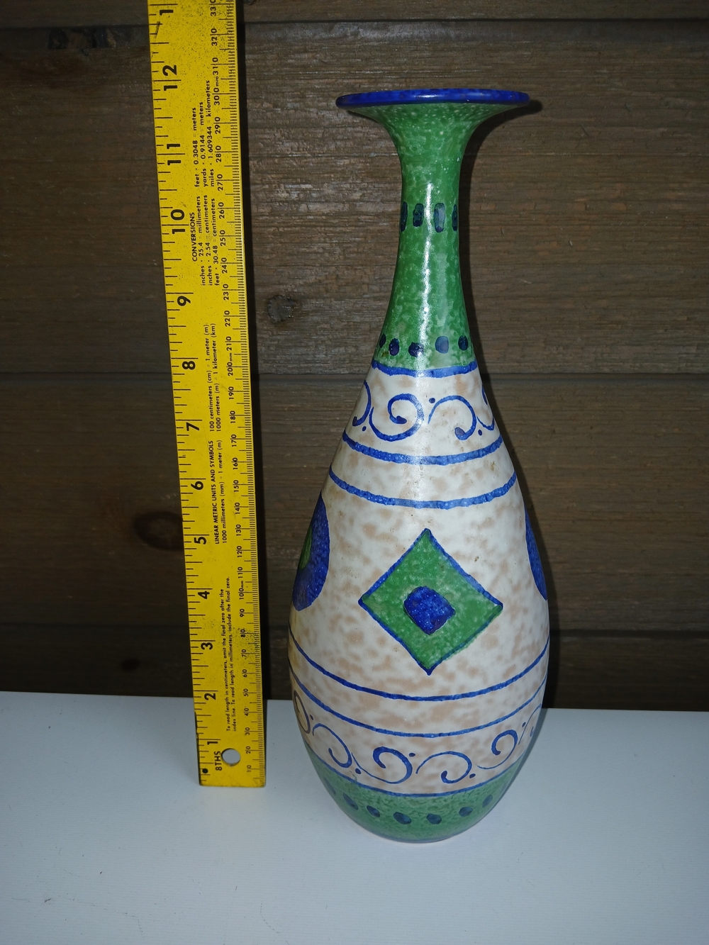 DERUTA Italy GIALLETTI PIMPINELLI Hand Painted Bud Floral Vase